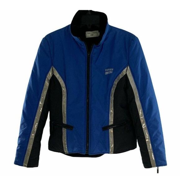 Vintage Enrico Coveri Womens Blue Italian Ski Winter Coat Jacket Size Medium - Picture 1 of 12